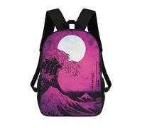 sinyumoney Hokusai Wave Off Kanagawa Mochilas Para Niños Y Estudiantes, Mochilas Escolares Impresas En 3D, Mochilas Para Estudiantes De Primaria Y Secundaria, Mochilas Para Niños Y Niñas 17inch