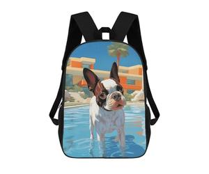 sinyumoney Hollywood Boston Terrier Mochilas Escolares Para La Escuela Secundaria, Preparatoria, Universidad Y Viajes Para Hombres, Mujeres Y Adolescentes 17inch