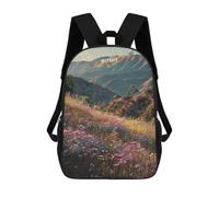 sinyumoney Hollywood Hills Flowers Mochila Escolar Grande Para Niños Para El Campus, Actividades Al Aire Libre, Viajes Y Deportes 17inch