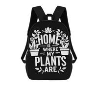 sinyumoney Home Is Where My Plants Ar Mochilas Escolares Mochilas Informales Mochilas De Día Bolsa Escolar Para Trabajo Y Viajes Para El Campus Viajes Al Aire Libre Deportes 17inch