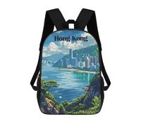 sinyumoney Hong Kong Cityscape Travel Mochila Infantil, Mochila Escolar Para Niños Y Adolescentes, Mochila De Viaje, Mochila Escolar, Mochila Para Libros 17inch