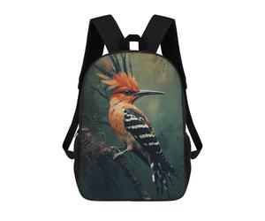 sinyumoney Hoopoe Bird on Branch Mochila Escolar Infantil Impresa En 3D Para Niños, Mochilas De Viaje, Bolsas Para Libros, Mochila Escolar Infantil 17inch