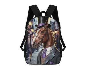sinyumoney Horse British Mochila Escolar Impresa En 3D Mochila Escolar De Moda Para Niños Mochilas Para Niños Estudiantes De Secundaria 17inch
