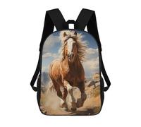 sinyumoney Horse Elegant Run Mochilas Impresas En 3D Para Niños, Mochila Escolar, Mochila Informal Para Exteriores, Mochila Informal De Moda Para Niños, Lindas Bolsas De Viaje 17inch