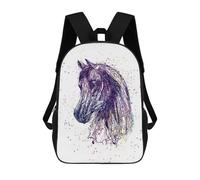 sinyumoney Horse Face Artwork Mochila Escolar Mochila Para Niñas Y Niños Mochilas De Gran Capacidad Mochilas Ligeras Para Niños Y Estudiantes 17inch