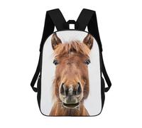sinyumoney Horse Face Mochila Escolar De 17 Pulgadas Para Adolescentes, Con Estampado 3D, Ajustable Y Con Bolsillos, Ideal Para Niños, Niñas Y Estudiantes.