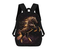 sinyumoney Horse Golden Galactlc 17inch Mochilas Escolares Impresas En 3D, Mochilas Escolares De Moda Para Niños De Primaria Y Secundaria