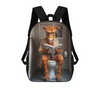 sinyumoney Horse in Bathroom Reading Mochila Para Niños, Adolescentes Y Estudiantes, Mochilas Para Niñas, Mochilas Para Niños Pequeños, Primaria Y Secundaria 17inch