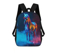 sinyumoney Horse In Colorful Paint Mochila De Peluche Con Dibujos Animados, Mochila 3D Para Niños, Bolsa Escolar, Idea De Regalo De Cumpleaños Para Niños Y Niñas 17inch
