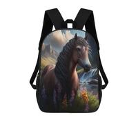 sinyumoney Horse In Nature Mochilas Para Niños Y Estudiantes, Mochilas Escolares Impresas En 3D, Mochilas Para Estudiantes De Primaria Y Secundaria Para Niños Y Niñas 17inch