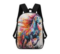 sinyumoney Horse Painting Animal Mochila Escolar Infantil De Moda Informal Mochilas Infantiles Impresas En 3D Mochila Grande Para Niño 17inch