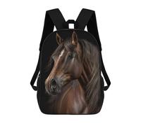 sinyumoney Horse Portrait on Dark Mochila Escolar, Mochila Para Portátil, Mochila Para Adolescentes, Niñas, Niños, Mujeres Y Hombres 17inch