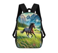 sinyumoney Horse Running Mountain Landscape Mochila Escolar/de Negocios, Resistente, Para Portátil, Para Adolescentes, Chicos, Mujeres Y Hombres 17inch