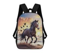 sinyumoney Horse Running On The Beach Mochila Escolar Infantil Impresa En 3D Para Niños, Mochilas De Viaje, Bolsas Para Libros Para Niños Estudiantes De Primaria 17inch
