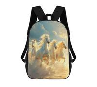 sinyumoney Horse Sky Sunset Sea Zen Mochilas Para Niños Mochila Escolar Mochila Escolar Impresa En 3D Para Niños Estudiantes De Primaria Y Secundaria 17inch