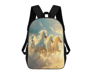 sinyumoney Horse Sky Sunset Sea Zen Mochilas Para Niños Mochila Escolar Mochila Escolar Impresa En 3D Para Niños Estudiantes De Primaria Y Secundaria 17inch