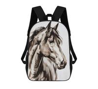 sinyumoney Horse Watercolor Portrait Mochila Escolar Mochila Informal Para El Día A Día Mochila Escolar Para El Trabajo Bolsa De Viaje Para Acampar Aventuras Al Aire Libre Y Viajes Diarios 17inch