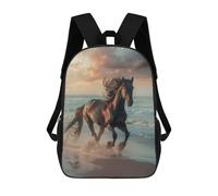sinyumoney Horses Beach Gallop Mochila Escolar Mochila Para Niños Impresa En 3D Mochilas Infantiles Para Niños Y Niñas Mochilas Escolares Mochilas De Viaje Para Niños 17inch