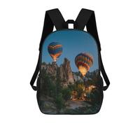 sinyumoney Hot Air Balloon Adventure -2 Mochila Escolar Infantil Impresa En 3D Para Niños, Mochila De Viaje De Alta Capacidad, Mochilas Para Libros De 17 Pulgadas Para Niños