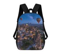sinyumoney Hot Air Balloons Over Cappadocia -1 Mochila Escolar Infantil De 17 Pulgadas Con Estampado 3D De Películas De Anime Para Niños, Mochila De Viaje, Mochila Escolar Infantil