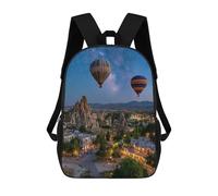 sinyumoney Hot Air Balloons Over Cappadocia -3 Mochila Escolar Para Institutos De Secundaria Mochila Informal - Perfecta Para Viajes, Trabajo Y Uso Diario 17inch