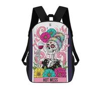 sinyumoney Hot Mess Tarot Card Illustration Mochila Escolar Mochilas Escolares Para Niñas Y Niños Mochila Con Bolsillo Mochila Escolar De Moda Para Niños 17inch