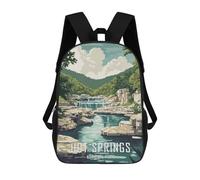 sinyumoney Hot Springs National Park Mochila Escolar Infantil Impresa En 3D Para Niños, Mochilas De Viaje, Bolsas Para Libros Para Niños Estudiantes De Primaria 17inch