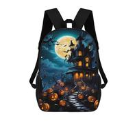 sinyumoney House of Terror Mochila Escolar Infantil Impresa En 3D Para Niños, Mochila De Viaje De Alta Capacidad, Bolsas Para Libros, Mochila Escolar Infantil 17inch