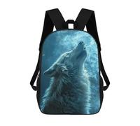 sinyumoney Howling White Wolf Mochila Escolar Impresa En 3D Para Niños Y Niñas, Mochila Para Portátil Para Niños/estudiantes/adultos 17inch