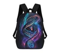 sinyumoney Human DNA in The Space V1 Mochila Escolar Impresa En 3D Para Niños Y Niñas, Mochila Escolar, Mochila De Viaje Para Niños 17inch
