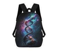 sinyumoney Human DNA in The Space V4 Mochila Escolar Infantil Impresa En 3D Para Niños, Mochila De Viaje De Alta Capacidad, Mochilas Para Libros De 17 Pulgadas Para Niños