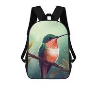 sinyumoney Hummingbird Animals Mochila Escolar Infantil Impresa En 3D 17inch Mochilas Escolares Para Niños, Estilo Casual Y Moderno, Mochilas De Viaje De Alta Capacidad