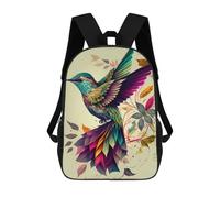 sinyumoney Hummingbird Color Bird Mochila Infantil Con Impresión 3D, Mochila Escolar Para Niños, Mochila Informal Divertida Para Niños Y Adolescentes 17inch