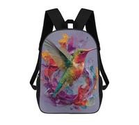 sinyumoney Hummingbird Colorful Art Print Mochila Escolar Secundaria Informal Para Viajes, Mochilas Para La Escuela Secundaria, Para Acampar, Aventuras Al Aire Libre Y Viajes Diarios 17inch
