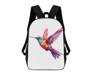 sinyumoney Hummingbird Colorful Face Mochilas Escolares Mochilas Escolares De Secundaria Mochila Informal Para El Campus Viajes Al Aire Libre Deportes 17inch