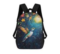 sinyumoney Hummingbird Garden Painting 17inch Mochilas Escolares Impresas En 3D, Mochilas Escolares De Moda Para Niños De Primaria Y Secundaria