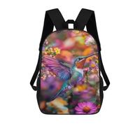 sinyumoney Hummingbird in Garden Mochilas Infantiles Mochila Escolar Impresa En 3D Para Niños Mochilas De Viaje Bolsas Para Libros Para Niños 17inch Mochila Escolar