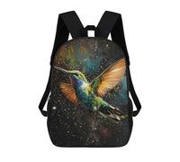 sinyumoney Hummingbird in Space Art Print Mochilas De 17 Pulgadas Para Niños, Mochilas Escolares Impresas En 3D Para Estudiantes De Primaria Y Secundaria, Para Niños Y Niñas.
