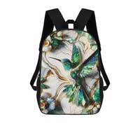 sinyumoney Hummingbird Kintsugi Art Mochila Escolar Para Niñas Mochila Impermeable Mochila Informal De Día Mochila Ligera Para Niño Y Niña Mochila Escolar 17inch