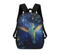 sinyumoney Hummingbird Night Sky Art Print Mochila Escolar Impresa En 3D 17inch Mochilas De Moda Para Niños, Mochilas Escolares Para Niños De Primaria Y Secundaria