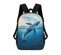 sinyumoney Humpback Whale Breaching Mochila Ronaldo, Mochila Infantil, Mochila Escolar Para Estudiantes, Mochila Para Libros, Mochila Escolar Impresa En 3D Para Niños Y Niñas, 17inch