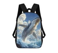 sinyumoney Humpback Whale Leap Mochilas Para Niños Y Estudiantes, Mochilas Escolares Impresas En 3D, Mochilas Para Estudiantes De Primaria Y Secundaria Para Niños Y Niñas 17inch