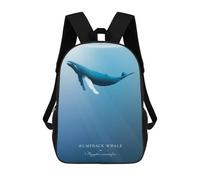 sinyumoney Humpback Whale Mochila Infantil Con Impresión 3D, Mochila Escolar Para Niños, Mochila Informal Divertida Para Niños Y Adolescentes 17inch