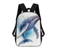 sinyumoney Humpback Whale Splash Mochilas Mochilas Infantiles Mochila Escolar Mochila Escolar Infantil Impresa En 3D Mochilas De Viaje De Moda Para Niños De Primaria Y Secundaria 17inch
