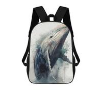 sinyumoney Humpback Whale Watercolor Mochila Escolar Infantil De Moda Informal Mochilas Infantiles Impresas En 3D Mochila Grande Para Niño 17inch