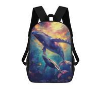 sinyumoney Humpback Whales Underwater Mochila Infantil Para Niñas Y Niños, Mochila De Día, Escuela Primaria, Perfecta Para La Vuelta Al Cole O Educación Física, Regalos Y Viajes 17inch