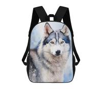 sinyumoney Husky Animal Mochilas Para Niños Mochila Escolar De Moda Mochila Escolar Impresa En 3D Para Niños Estudiantes De Primaria Y Secundaria 17inch