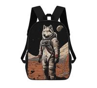 sinyumoney Husky Astronaut On Mars Mochila Impermeable Para Ordenador Portátil Para Acampada, Aventuras Al Aire Libre Y Viajes Diarios 17inch