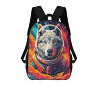 sinyumoney Husky Astronaut Space Mochila Ligera Informal Para El Día A Día, Mochila Escolar Para Hombres/mujeres 17inch