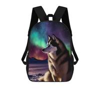 sinyumoney Husky Aurora Mochila Escolar Infantil Impresa En 3D Mochila De Viaje De Alta Capacidad Bolsas Para Libros Mochila Infantil 17inch